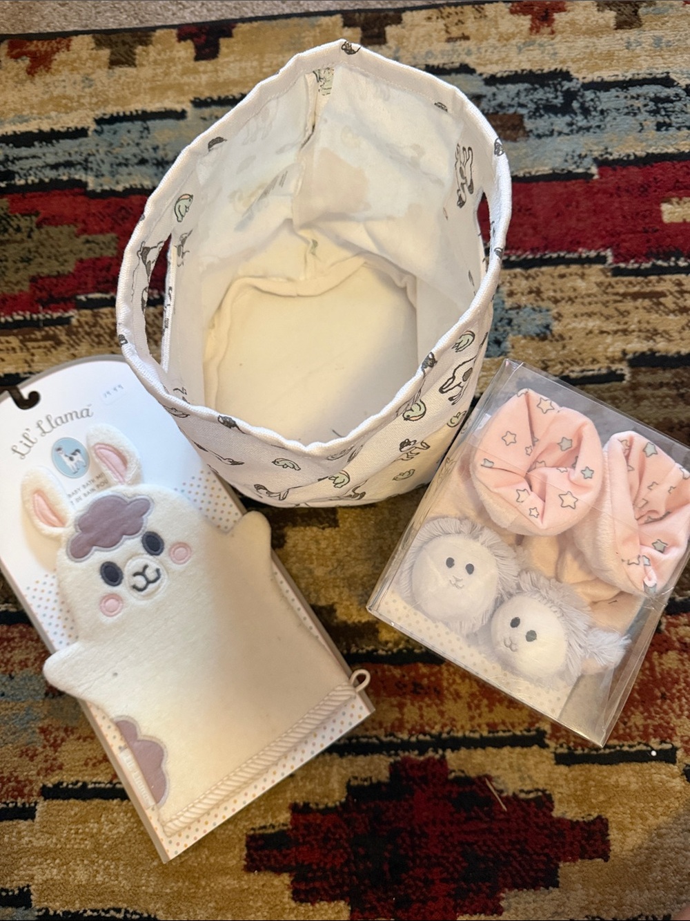 Lil’ Llama Baby Gift Set - Pink & White Accessories Set NWT